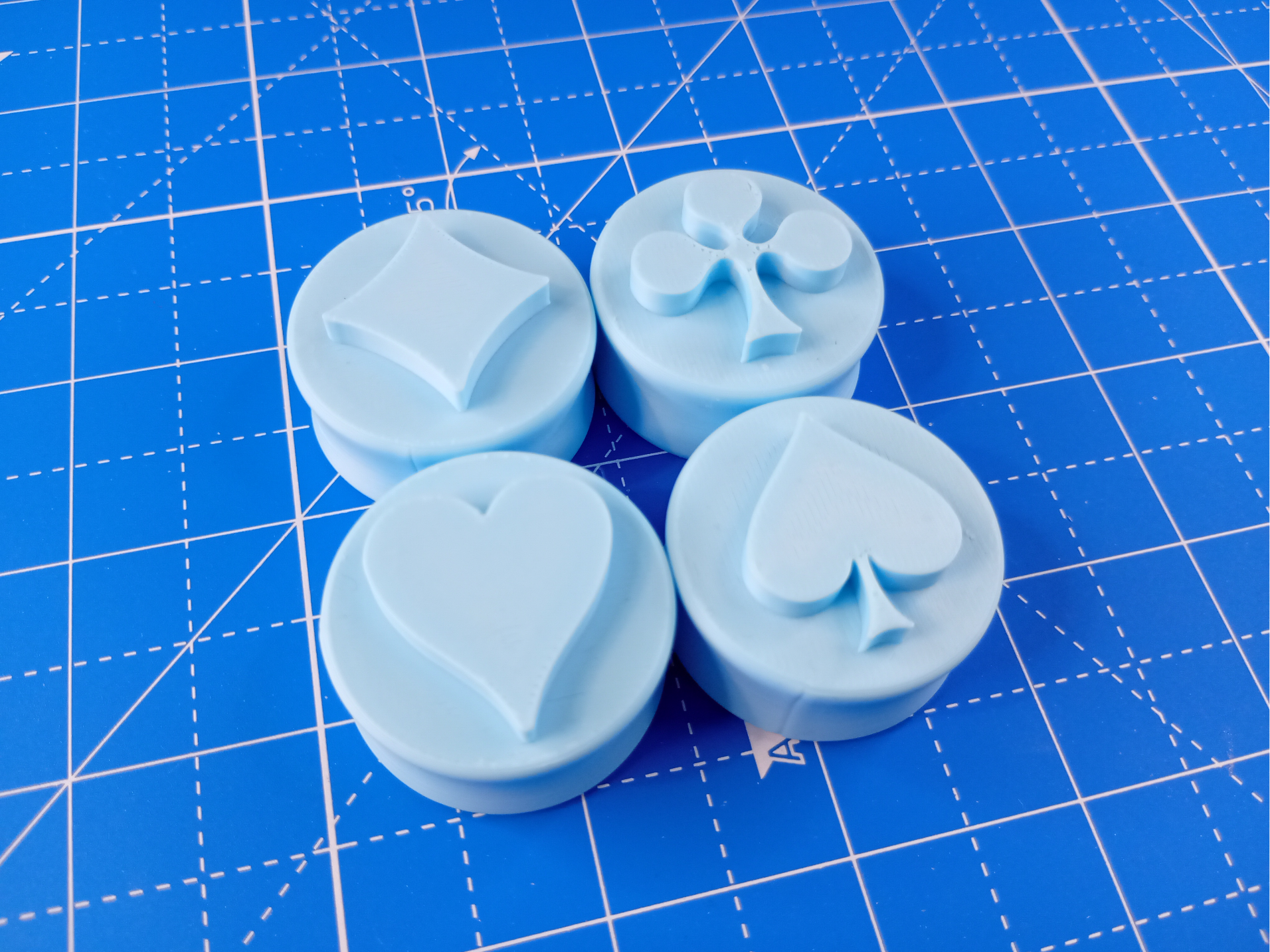 Playing Card Suit symbol stampers 15mm