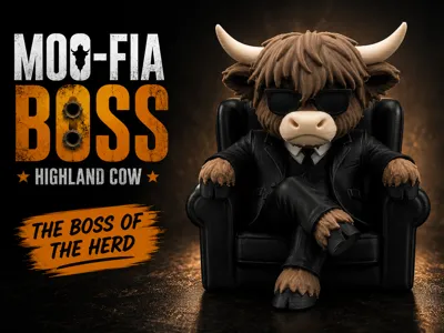 Moo-Fia Boss (highland cow edition) 
