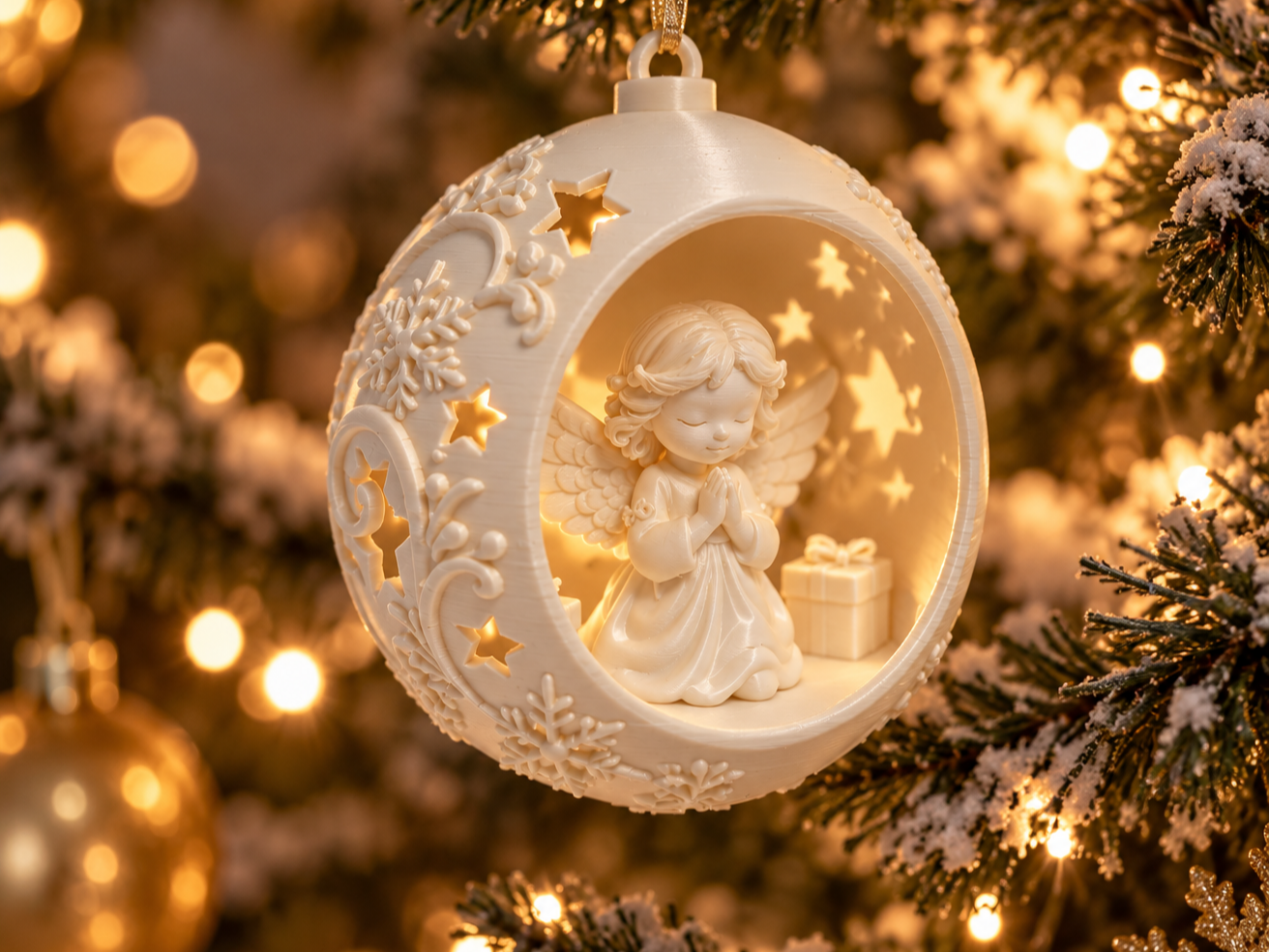 Weihnachtbaum Kugel Engel - 1