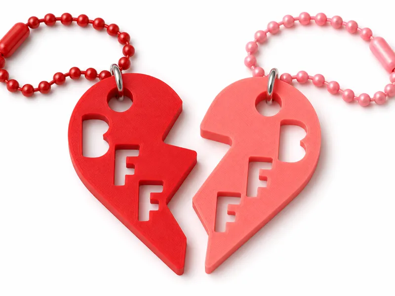 BFF Keychain (Classic Hearts)