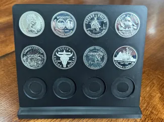 Display with Stand for 36mm Coins