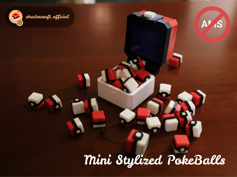 Mini Stylized PokeBall 