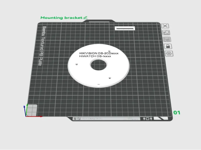 Mounting bracket for IP cam HikVision/HiWatch