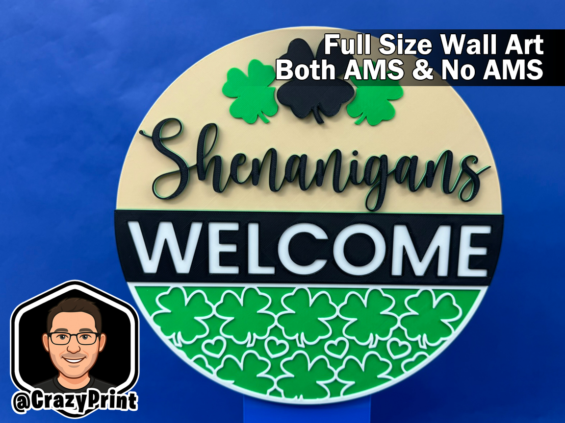 Fun St Pattys Day Shenanigans Welcome Sign- No AMS