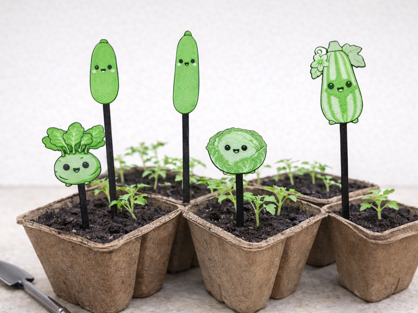 Kawaii Gemüse Pflanzenstecker Marker für Anzucht