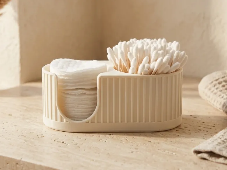 Japandi Cotton Pad + Q-Tip Holder