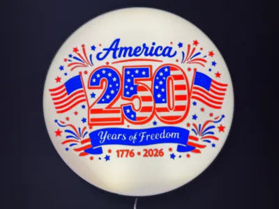 America 250 Years of Freedom Lightbox