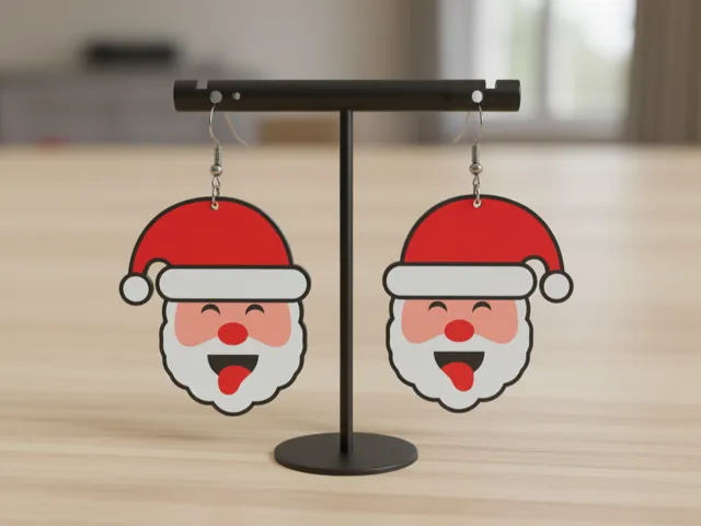 Pendientes Navidad Papa Noel