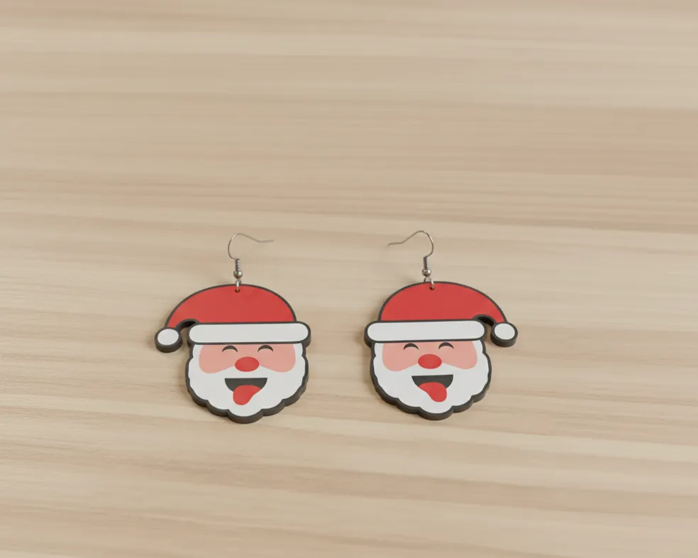 Pendientes Navidad Papa Noel view 2