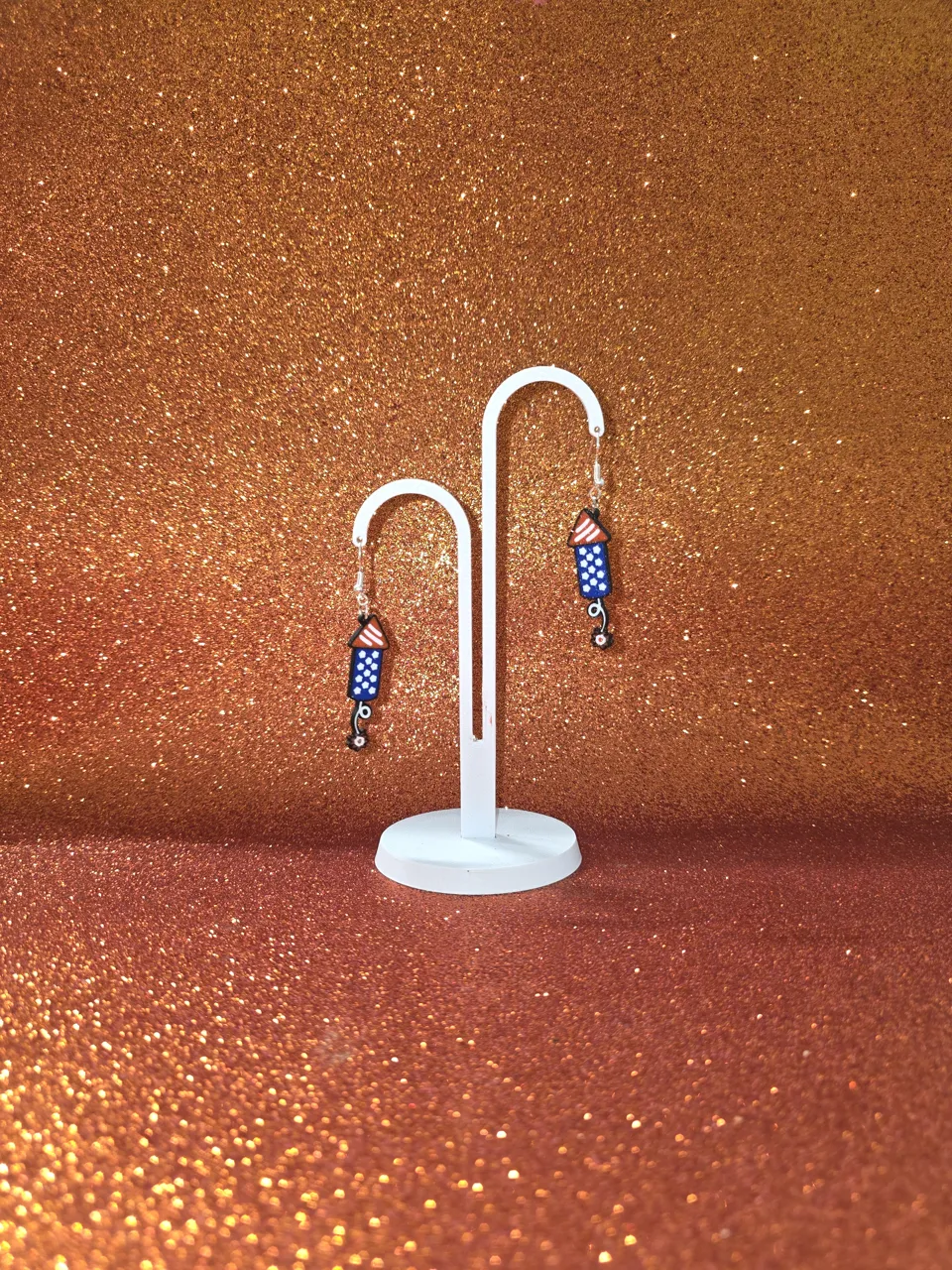 USA firework earrings view 3