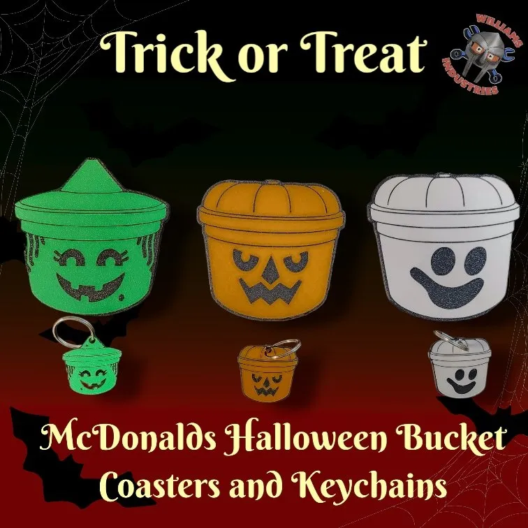McDonalds Halloween Buckets (keychain, earring, pin, coaster, magnet) view 3
