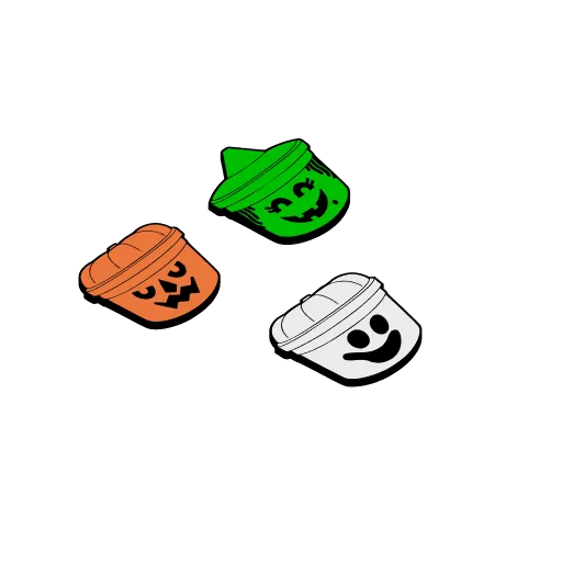 McDonalds Halloween Buckets (keychain, earring, pin, coaster, magnet) view 2