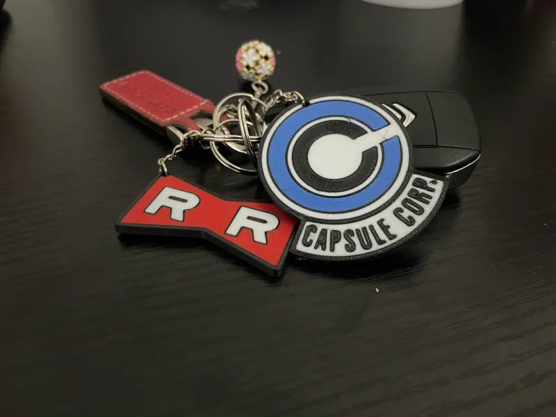 capsule corp keychain