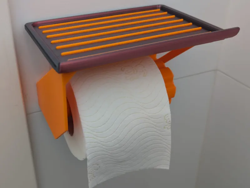 Toilet-Paper Holder (+Shelf)