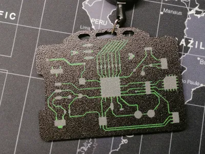 Electronic circuit ID card holder design