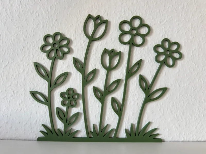 Deko Blumenwiese Fensterbild