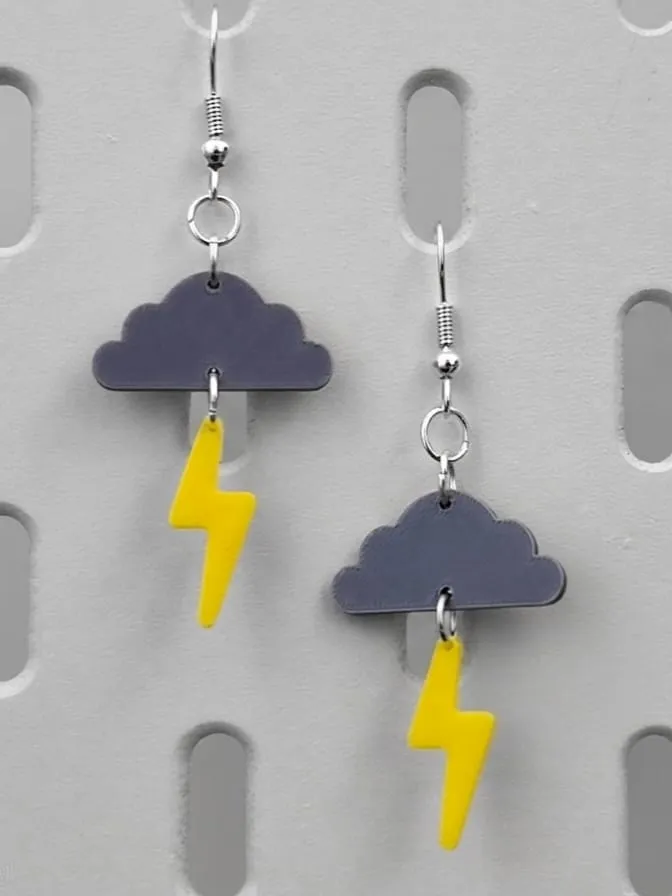 Storm mood earrings view 2