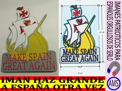Fridge Magnet "Let's Make Spain Great Again"