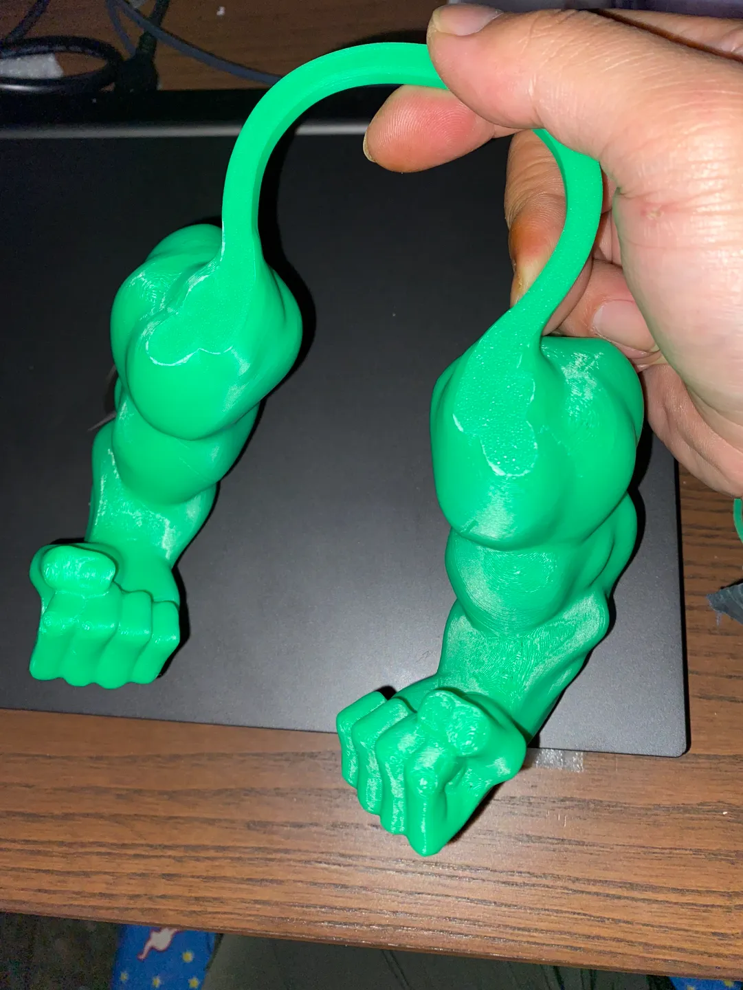 Hulk arms on cat view 2