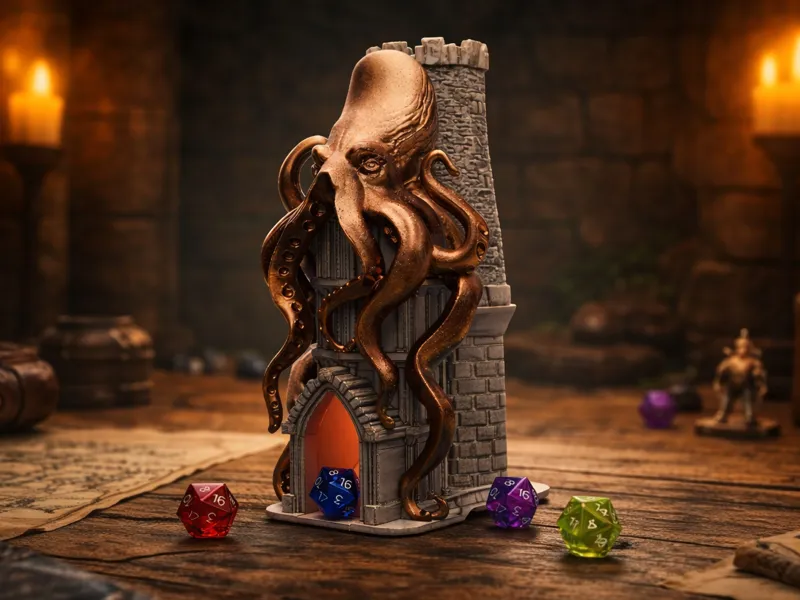 Octopus Dice Tower - GET 300 Models PATREON