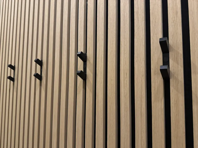 Wood panel coat hanger