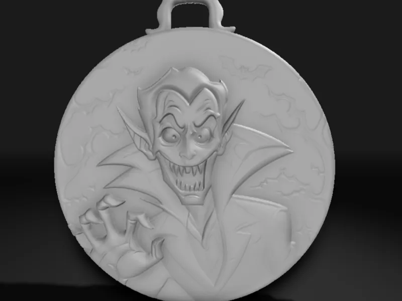 Double Trouble Halloween Medallion
