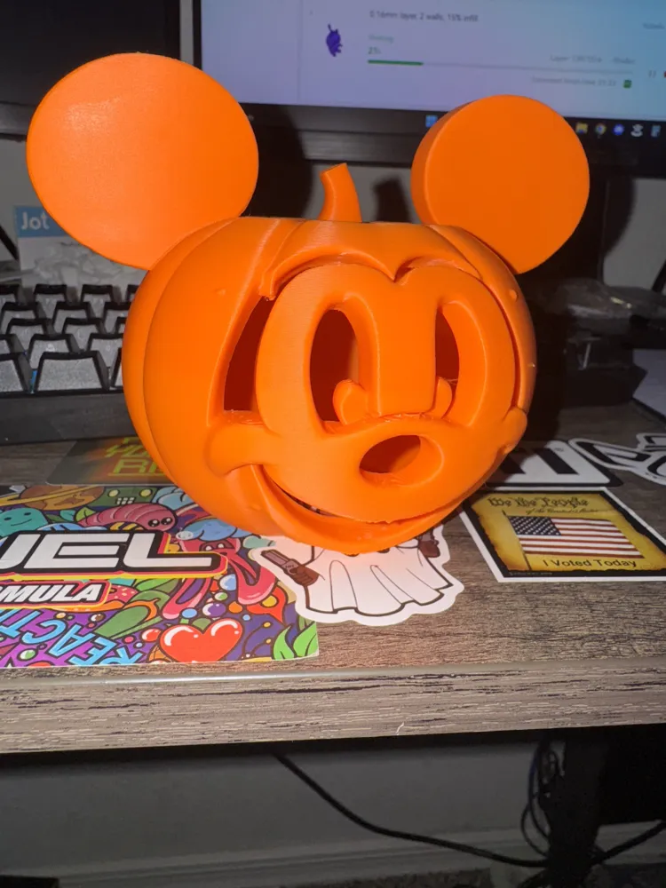 Mickey mouse pumpkin lantern by Whiteheadanthony71 MakerWorld: Download ...