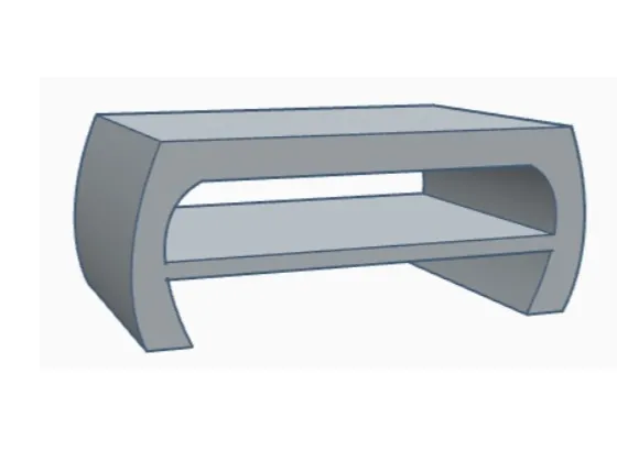 Modern Monitor Riser with Middle Shelf