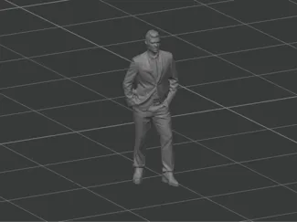man in suit, scale M=1:100