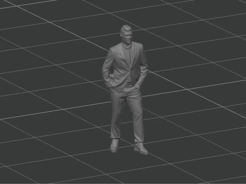 man in suit, scale M=1:100