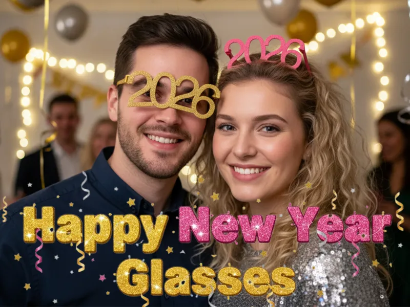 Happy New Year Glasses
