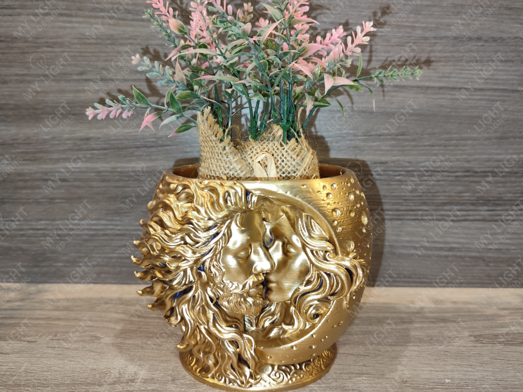 Sun and Moon Planter – Celestial Plant Pot