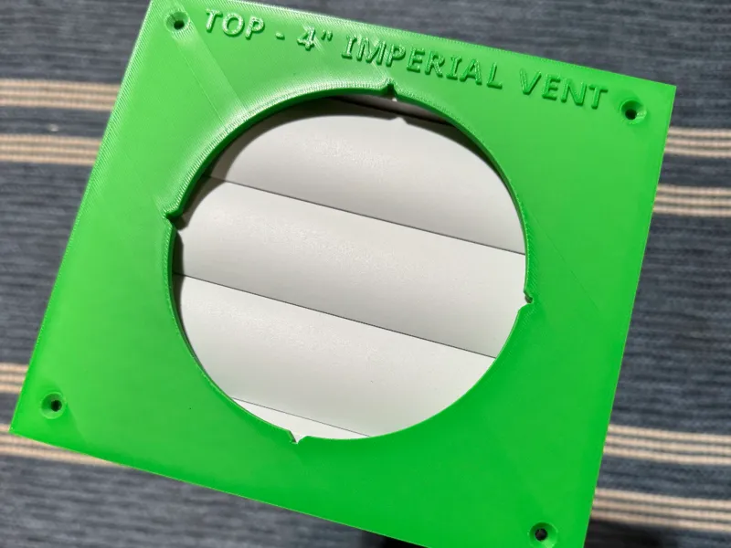 4" Imperial Vent Hood Wall Template