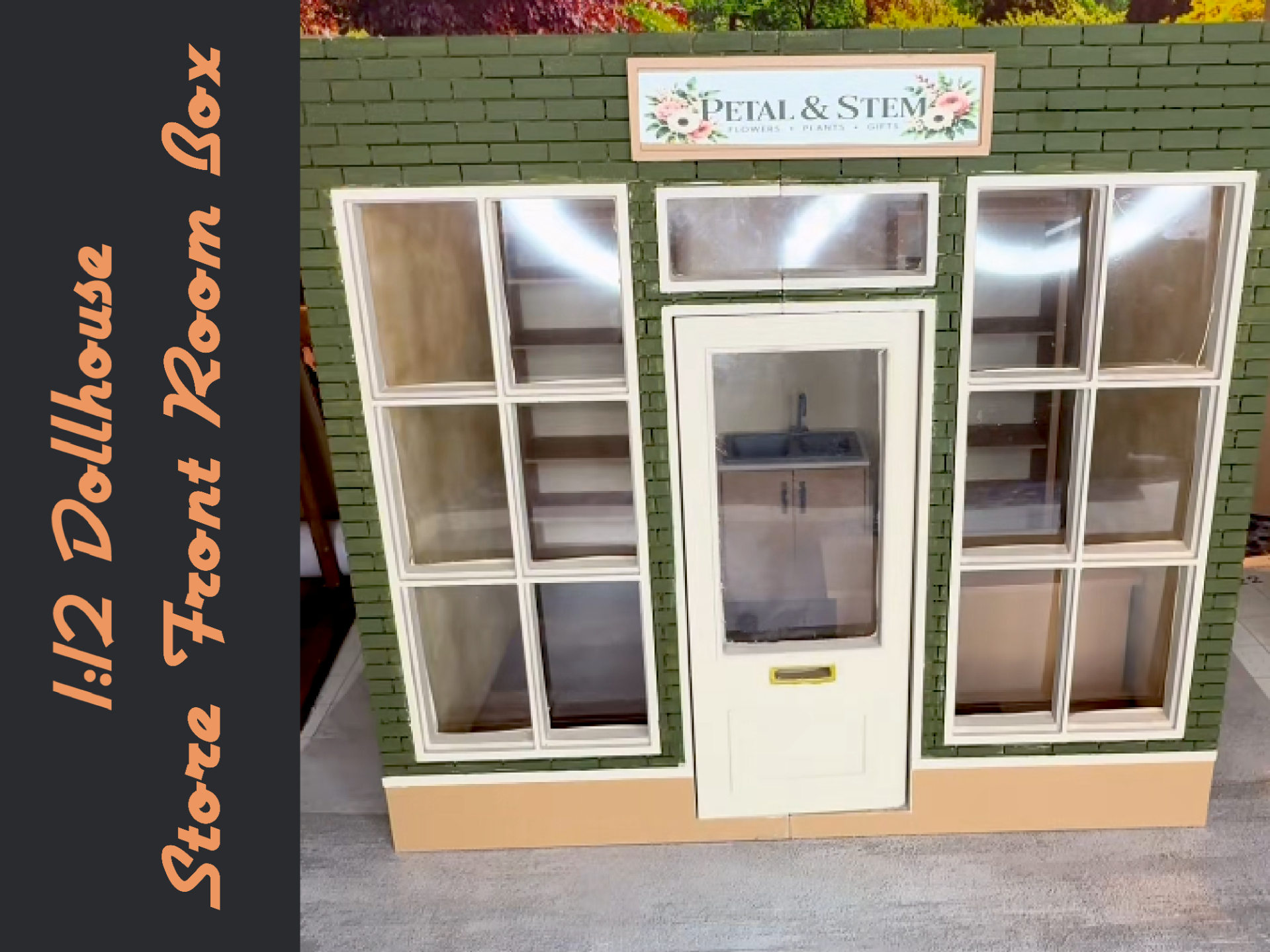 1:12 Dollhouse Store Front Room Box - 1