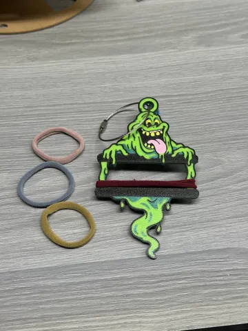 Accesorio para sujetar ligas de cabello: Slimer Ghostbusters Hair Tie Holder Keychain — vista de referencia 3