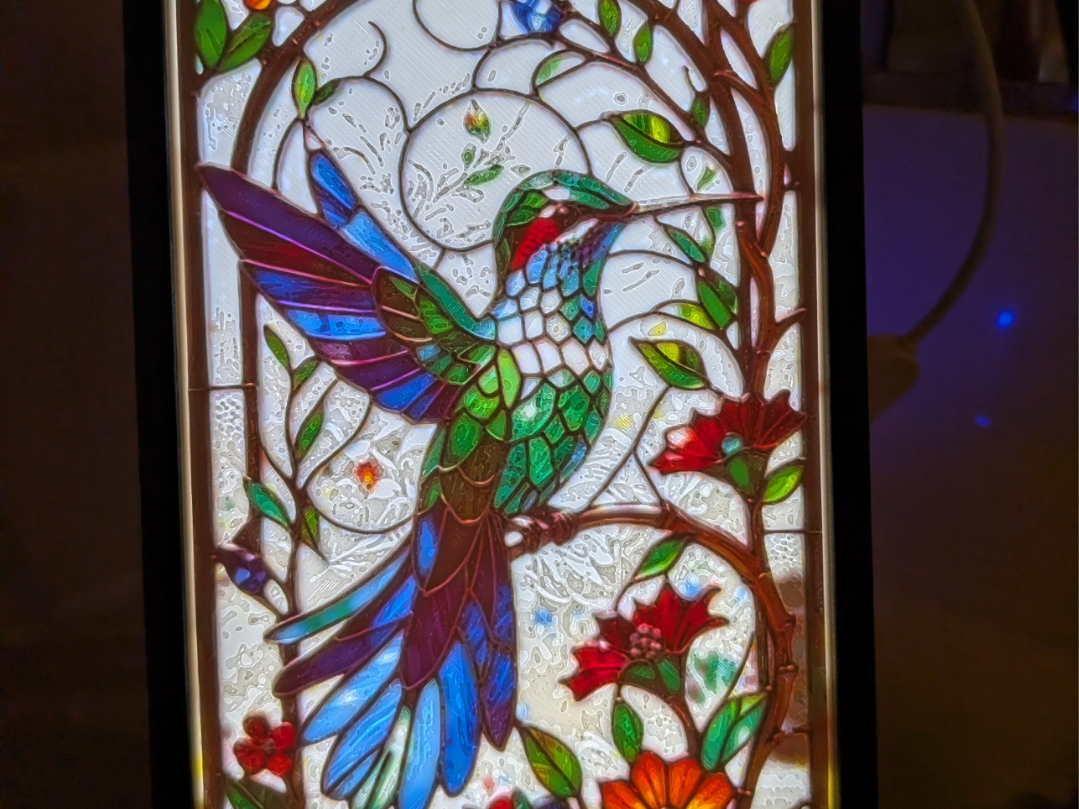 Stained Glass Hummingbird 4