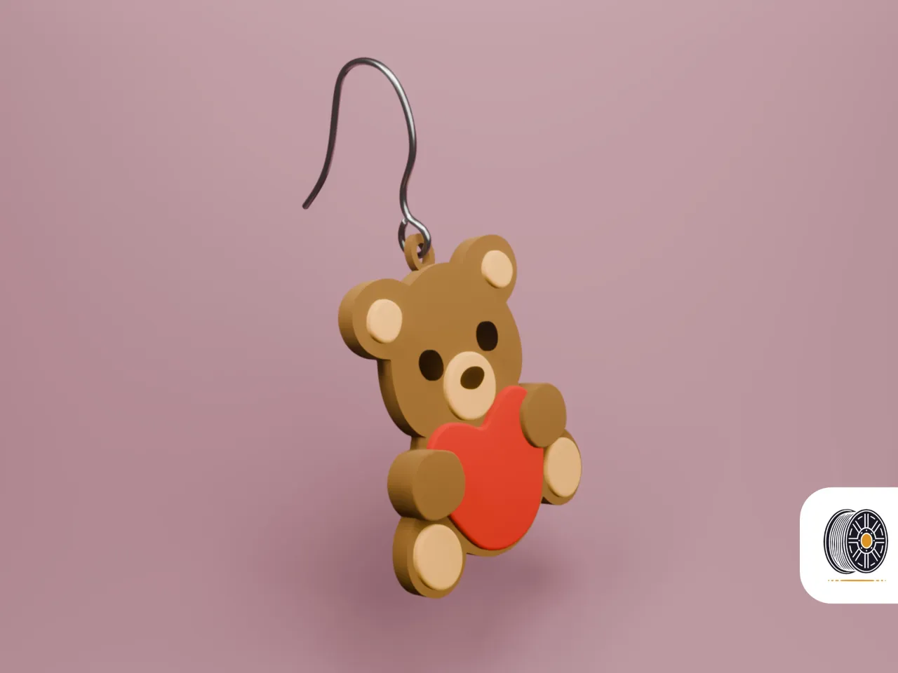 Cuddly Love | A valentine's day teddy earring gift view 2