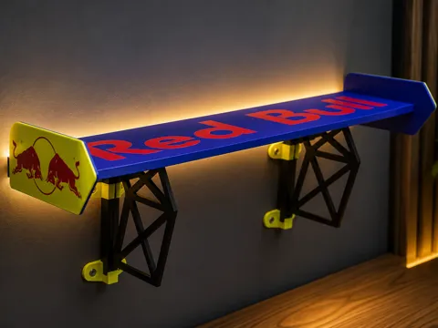Estante o repisa: Red Bull Sportscar Rear Wing Shelf — referencia de MakerWorld