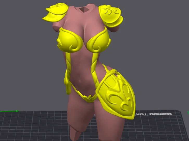 Aries - Saint Seiya gold knight - female V2 - Body