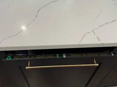 Trash and Recycle drawer/cabinet edge protector