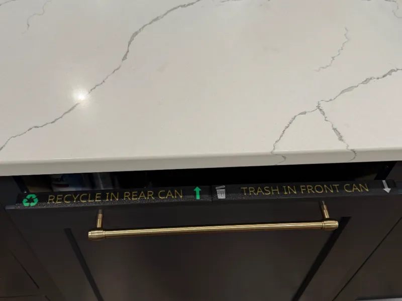 Trash and Recycle drawer/cabinet edge protector