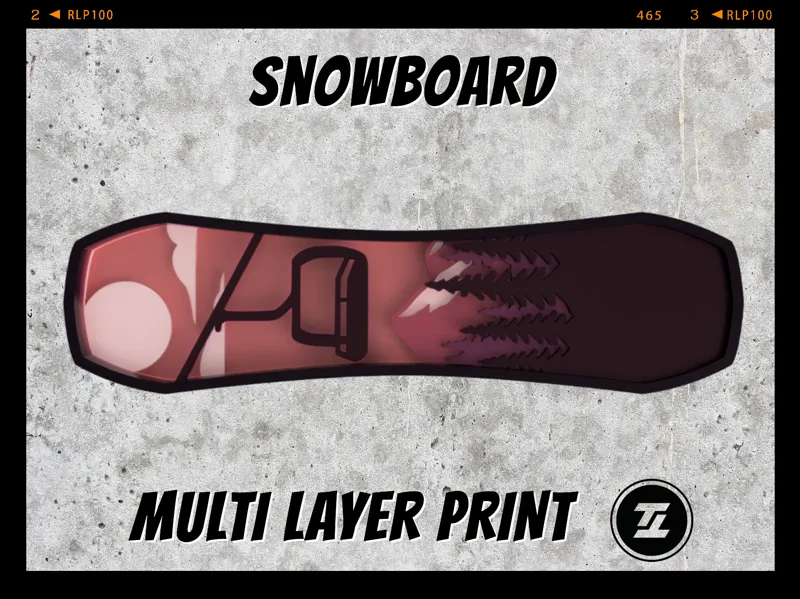 Snowboard - Multi layer print