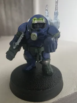 Modelo para impresión 3D: Space dwarf with blaster — vista de referencia 3