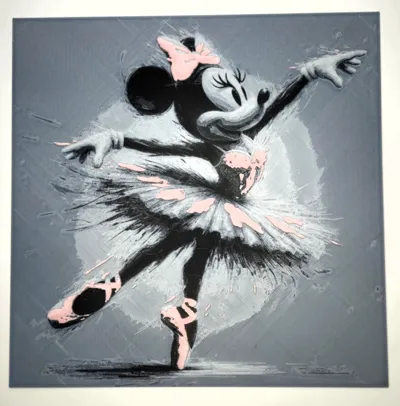 Minnie Mouse Ballerina Hueforge by LoFi Layers - MakerWorld