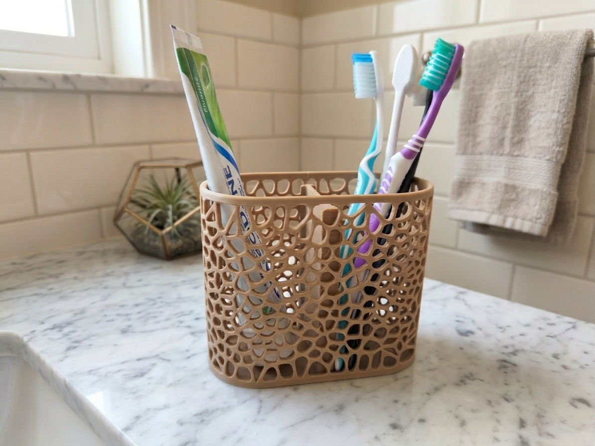 Organic Mesh Toothbrush & Toothpaste Holder