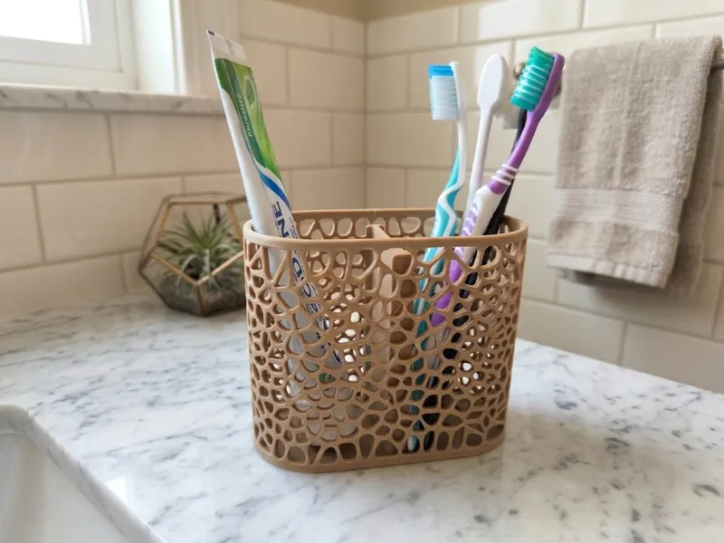 Organic Mesh Toothbrush & Toothpaste Holder