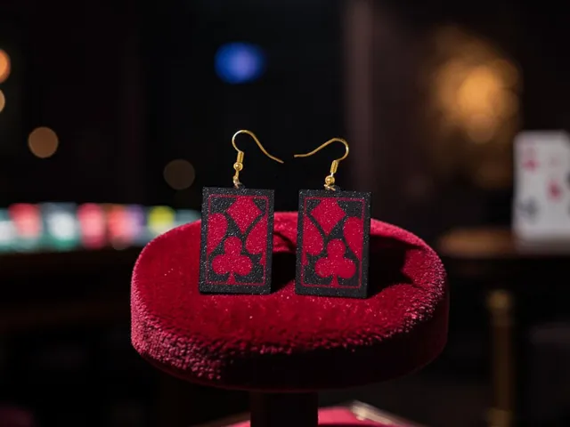 Playing card suite earrings