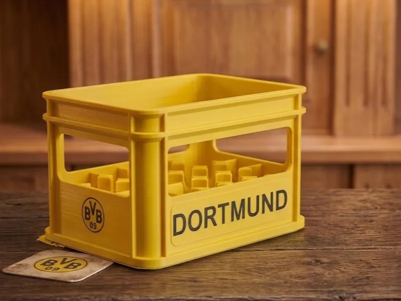 Hubertus Kiste im Dortmund BVB Design stapelbar