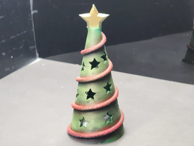 Tea Light Light up Christmas Tree - Paintable