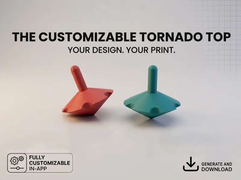 Customizable Tornado Top – Parametric Spinning Toy